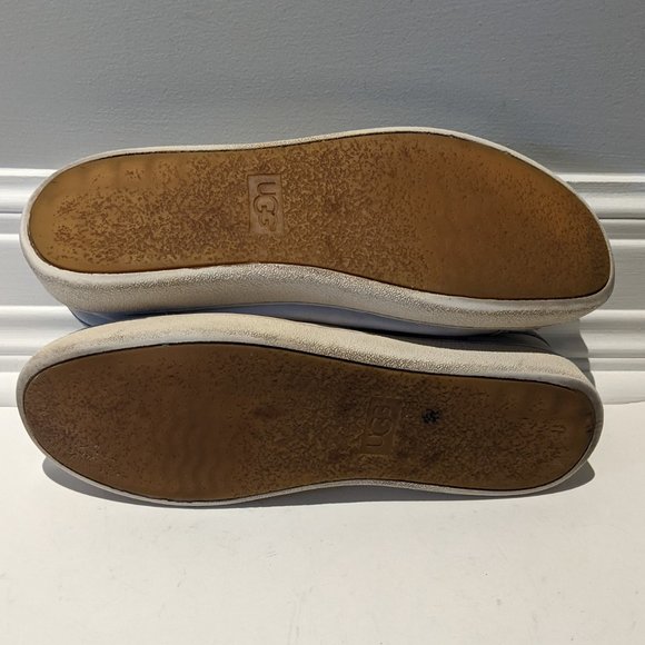 Ugg Milo Leather White Trainer Sneaker Shoe Size 10 - Picture 8 of 11